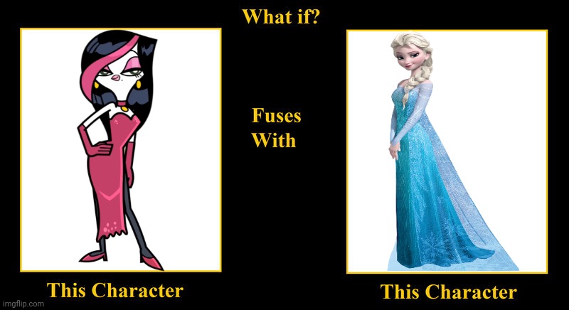 What if Pandora Fuses With Queen Elsa | image tagged in what if fuses,pandora,chuck chicken,elsa frozen,snow queen,beauty | made w/ Imgflip meme maker