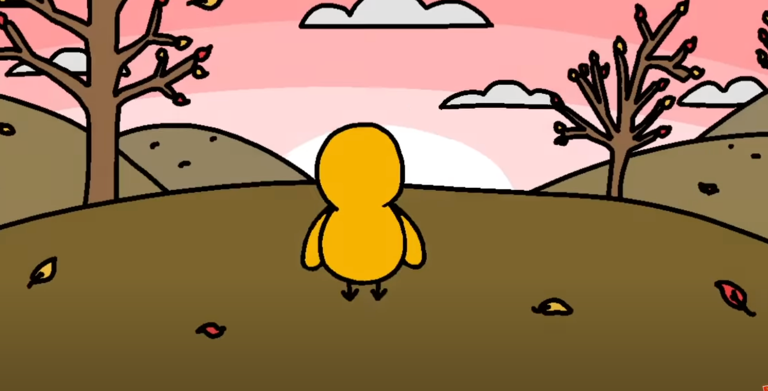 Duck walking into the Sunset Blank Meme Template