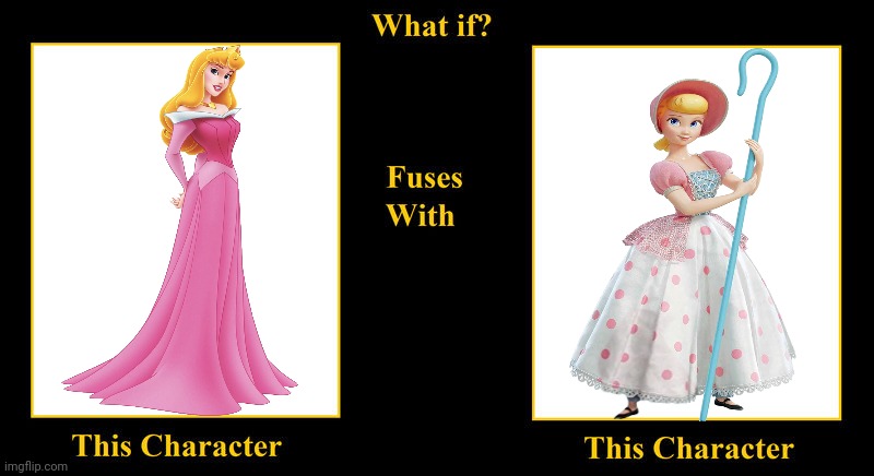 What if Aurora (Sleeping Beauty) Fuses With Bo Peep | image tagged in what if fuses,bo peep,toy story,aurora,sleeping beauty,disney princess | made w/ Imgflip meme maker