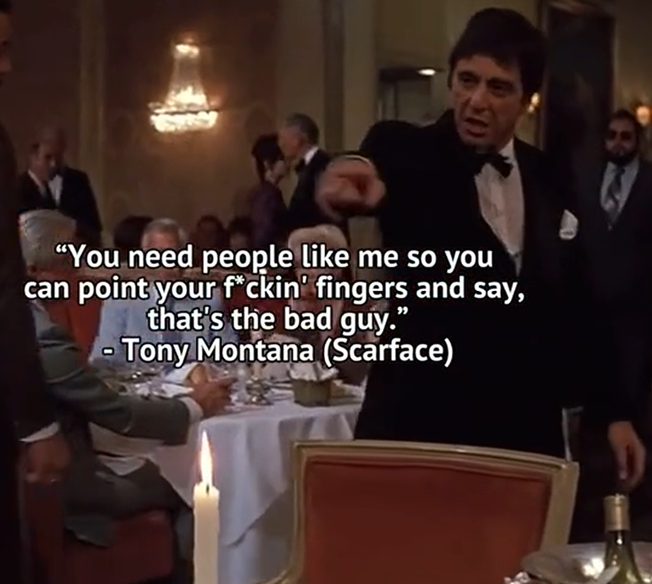 High Quality scarface you need people like me Blank Meme Template