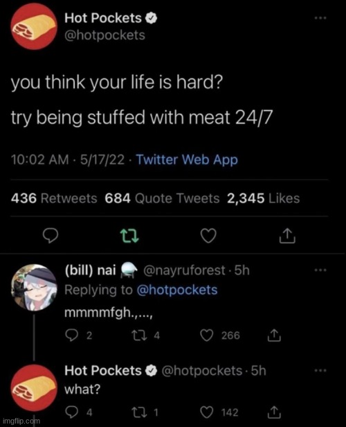 mmmmfgh | image tagged in hot pockets tweet | made w/ Imgflip meme maker