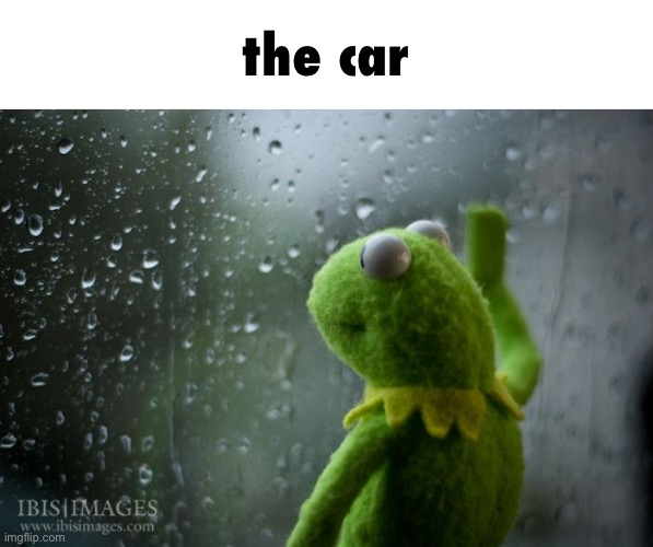 kermit window | the car | image tagged in kermit window | made w/ Imgflip meme maker