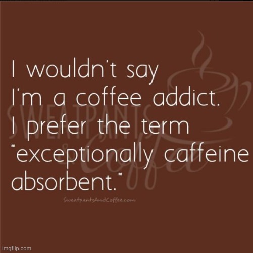 Exceptionally Caffeine Absorbent | image tagged in exceptionally caffeine absorbent,coffee,caffeine | made w/ Imgflip meme maker