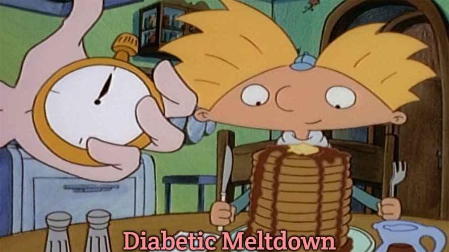 Hey Arnold | Diabetic Meltdown | image tagged in hey arnold,diabetic meltdown,slavic | made w/ Imgflip meme maker