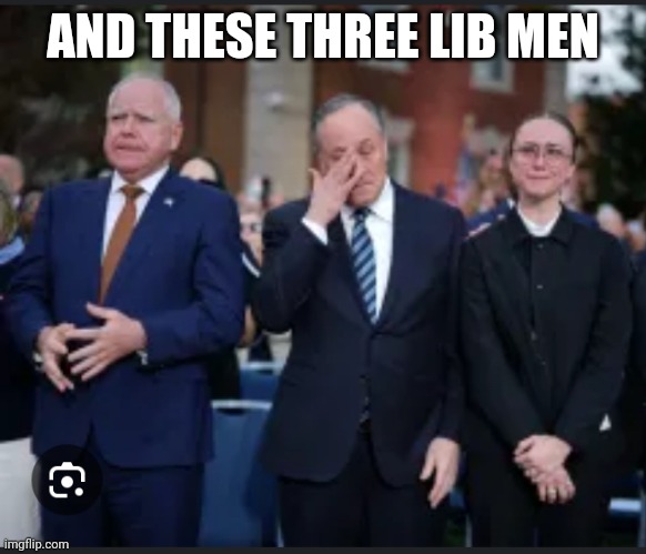 AND THESE THREE LIB MEN | image tagged in emhoff crying | made w/ Imgflip meme maker