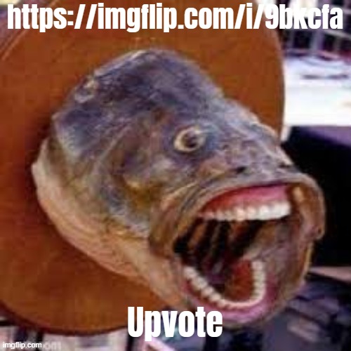 So i can reach 10k points | https://imgflip.com/i/9bkcfa; Upvote | image tagged in pogfish | made w/ Imgflip meme maker