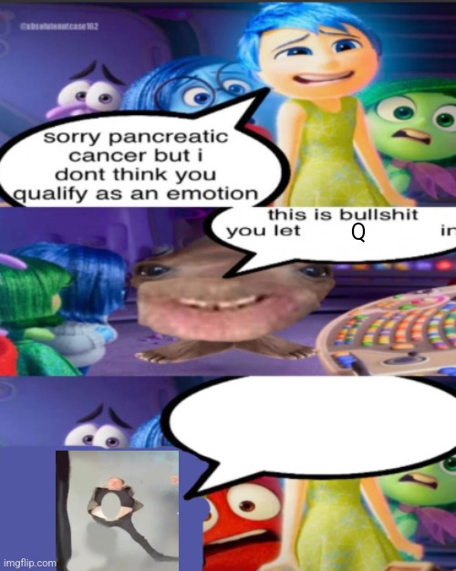 sorry pancreatic cancer but I don’t think you qualify as an emot | Q | image tagged in sorry pancreatic cancer but i don t think you qualify as an emot | made w/ Imgflip meme maker