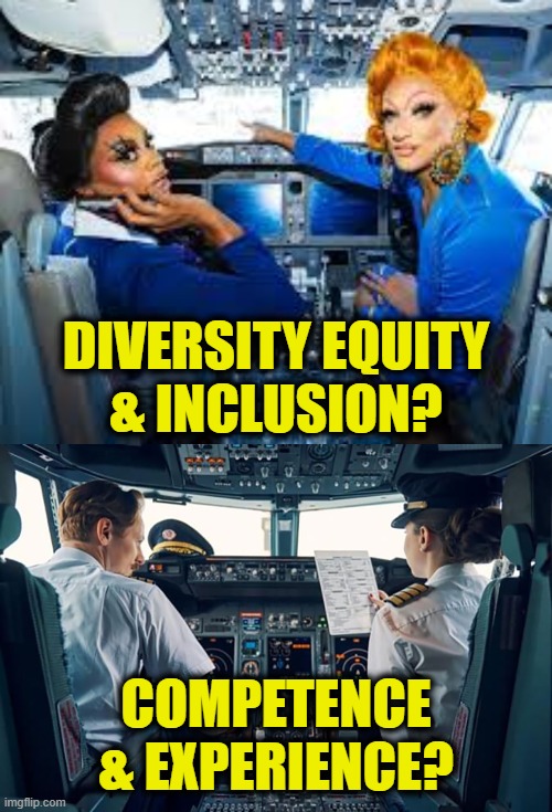 More Leftist Logic | DIVERSITY EQUITY
& INCLUSION? COMPETENCE
& EXPERIENCE? | image tagged in diversity | made w/ Imgflip meme maker