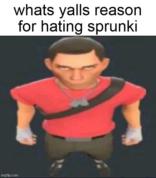 bro | whats yalls reason for hating sprunki | image tagged in bro | made w/ Imgflip meme maker