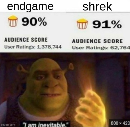 shrekgame | shrek; endgame | image tagged in funny,memes,movie,shrek,thanos,endgame | made w/ Imgflip meme maker