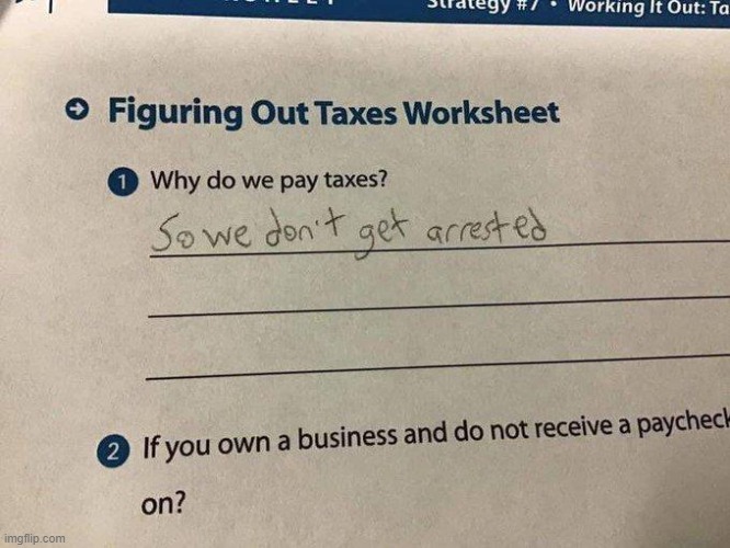 Kids even 'get it'... | image tagged in taxes,taxation is theft,force,government,big government,tax | made w/ Imgflip meme maker