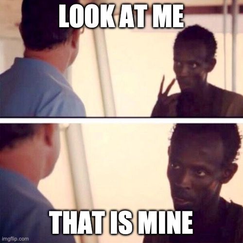 Captain Phillips - I'm The Captain Now Meme | LOOK AT ME THAT IS MINE | image tagged in memes,captain phillips - i'm the captain now | made w/ Imgflip meme maker