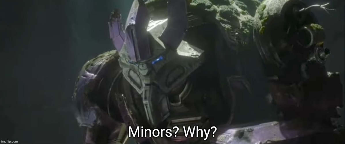 Minors? Why? | image tagged in minors why | made w/ Imgflip meme maker