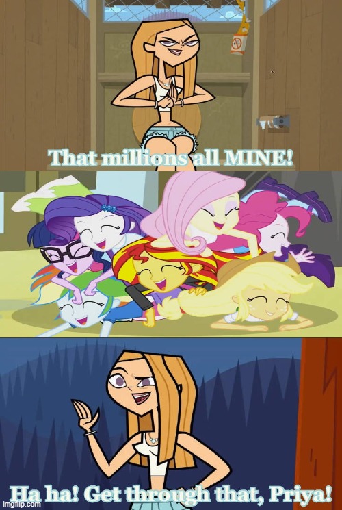 Julia Crashes The Mane 7 | image tagged in julia crashes who,total drama,equestria girls | made w/ Imgflip meme maker