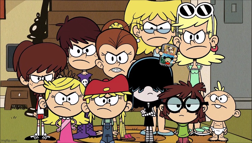 Loud Sisters are Not Happy (Updated) | image tagged in the loud house,lori loud,nickelodeon,deviantart,lincoln loud,ronnie anne santiago | made w/ Imgflip meme maker