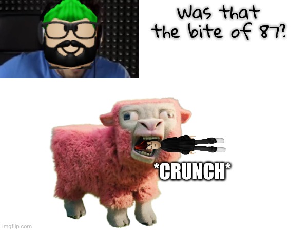 Was that the bite of 87? *CRUNCH* | made w/ Imgflip meme maker