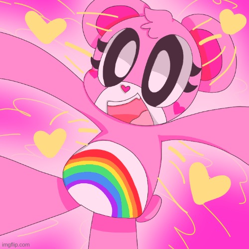 Cheer bear ^w^ | image tagged in care bears | made w/ Imgflip meme maker