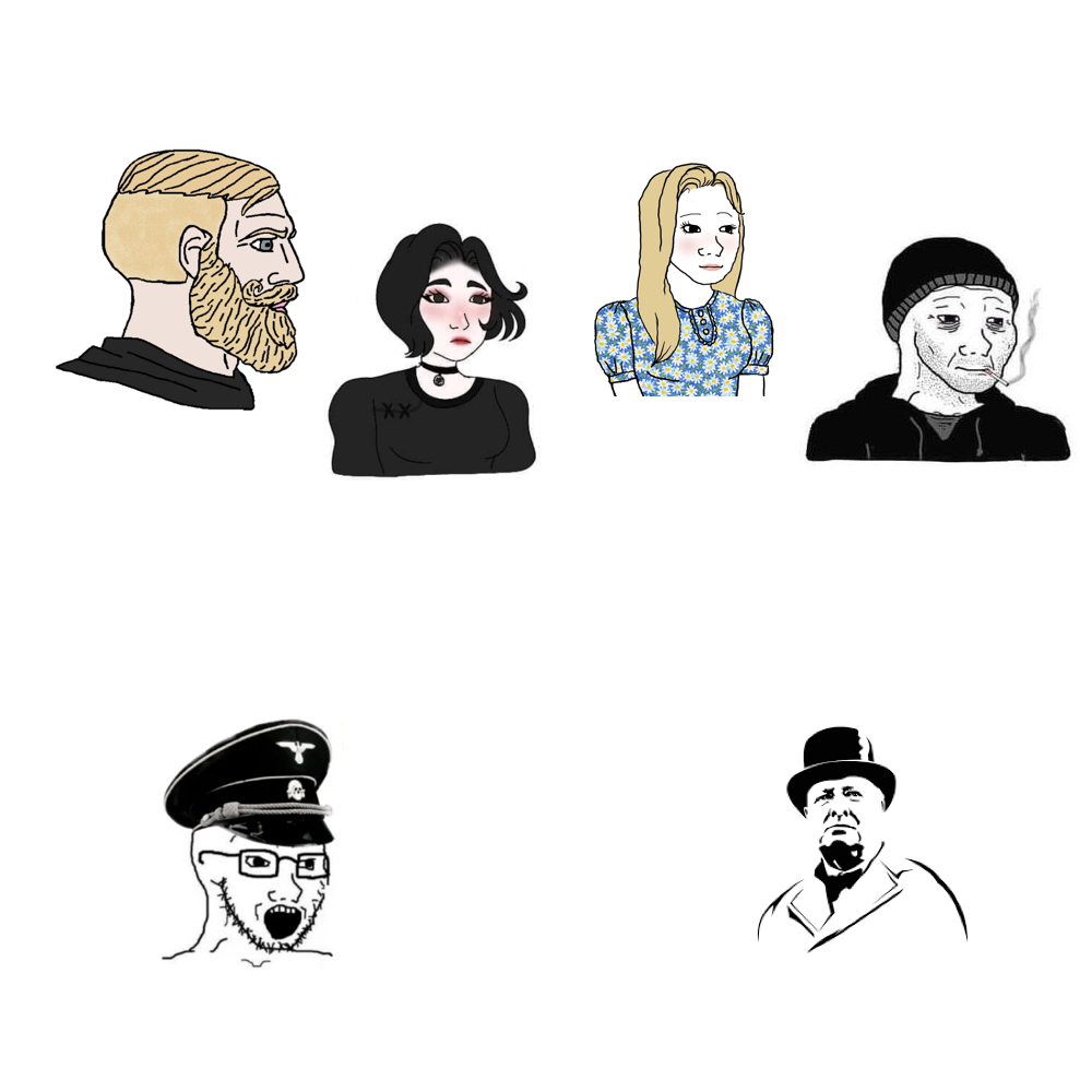Normal people vs nazi Blank Meme Template