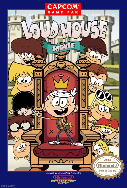 *TLH Movie (NES Box Art - Capcom) (Ver. 2) | image tagged in the loud house,nickelodeon,lori loud,lincoln loud,nintendo,capcom | made w/ Imgflip meme maker