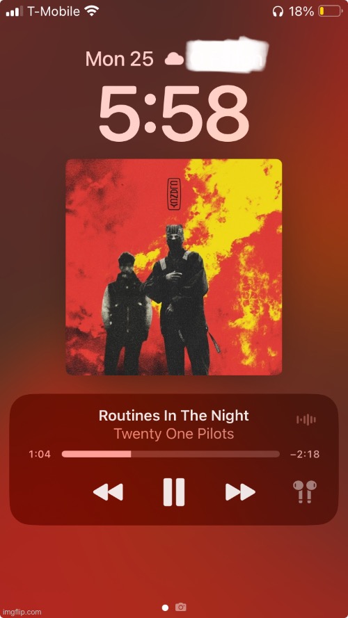 Song of the day #1: Routines in the Night by Twenty-One Pilots | made w/ Imgflip meme maker