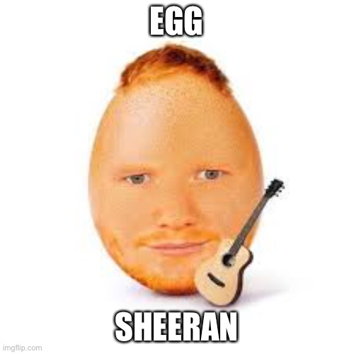 Egg | EGG; SHEERAN | image tagged in inhaling seagull,gru meme | made w/ Imgflip meme maker