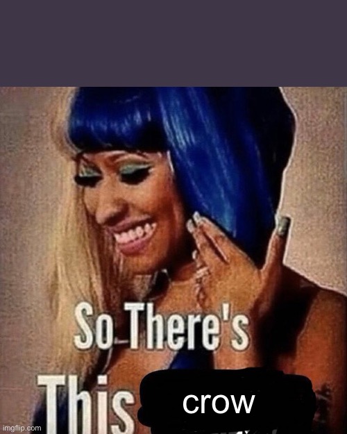 Nicki Minaj “So there’s this...” | crow | image tagged in nicki minaj so there s this | made w/ Imgflip meme maker
