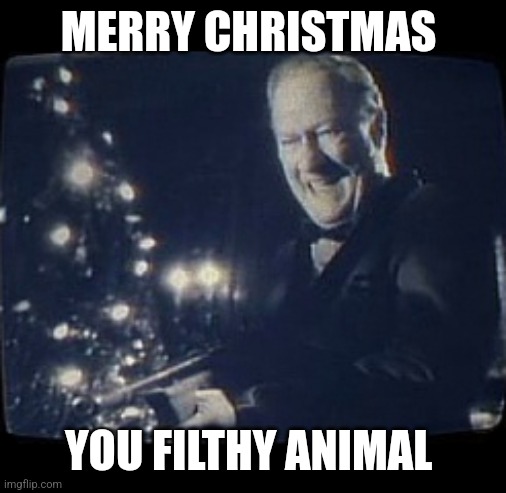 merry christmas you filthy animal | MERRY CHRISTMAS YOU FILTHY ANIMAL | image tagged in merry christmas you filthy animal | made w/ Imgflip meme maker