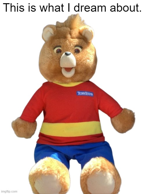 1998 Teddy Ruxpin | This is what I dream about. | image tagged in 1998 teddy ruxpin | made w/ Imgflip meme maker