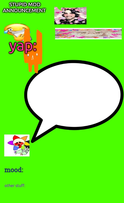 mod announcement fungug Blank Meme Template