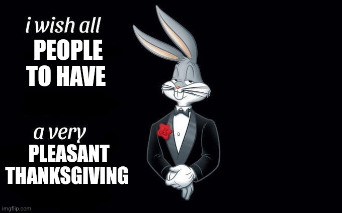 And merry Christmas | PEOPLE TO HAVE; PLEASANT THANKSGIVING | image tagged in i wish all x a very y | made w/ Imgflip meme maker