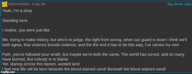 Yes | image tagged in ulliamofvalos simp | made w/ Imgflip meme maker