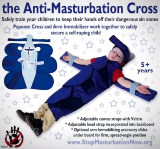 the Anti-Masturbation Cross | image tagged in the anti-masturbation cross | made w/ Imgflip meme maker