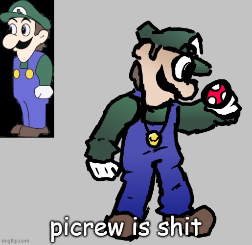 weegee | picrew is shit | image tagged in weegee | made w/ Imgflip meme maker