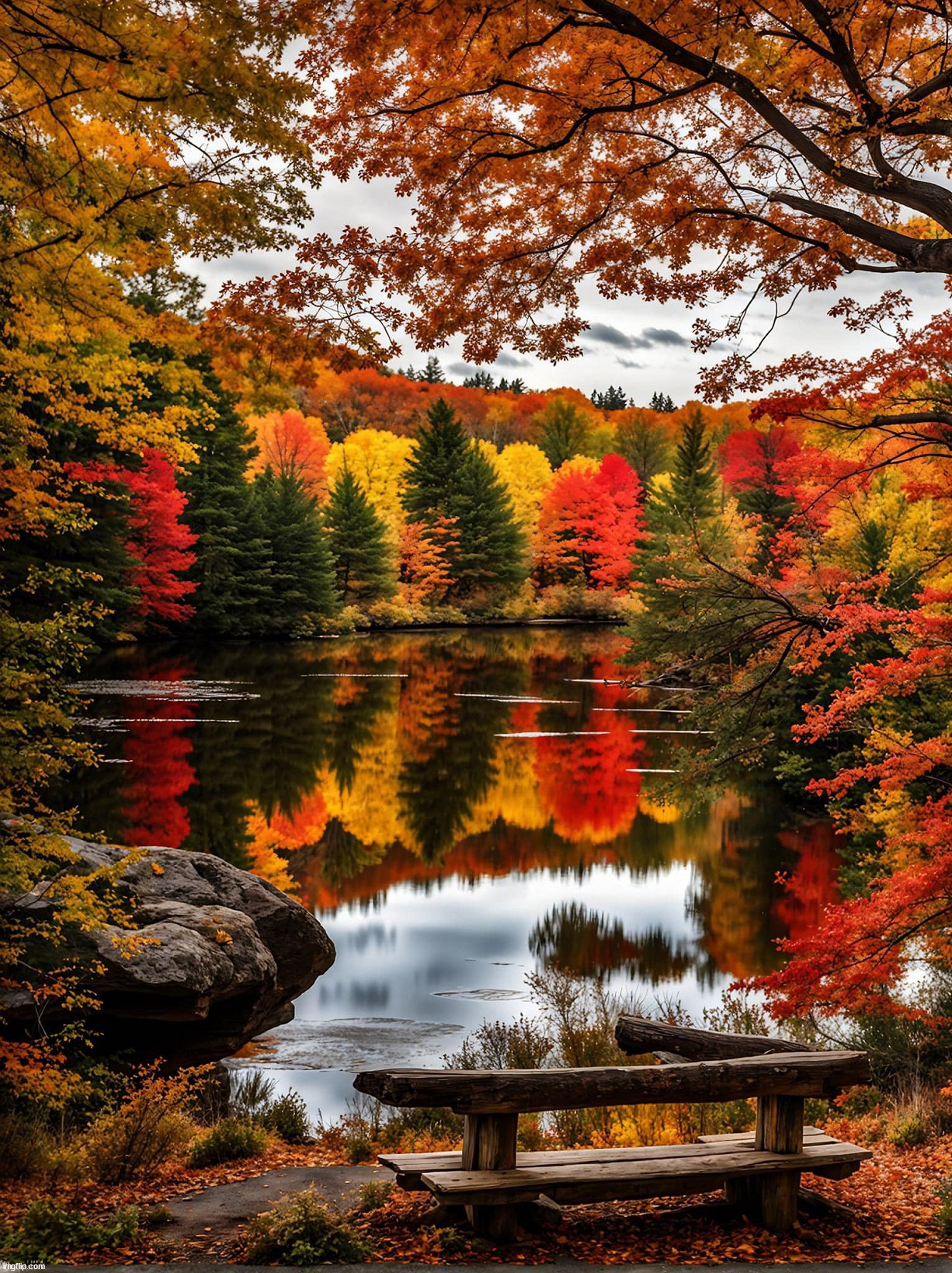 Fall Scene | image tagged in awesome | made w/ Imgflip meme maker