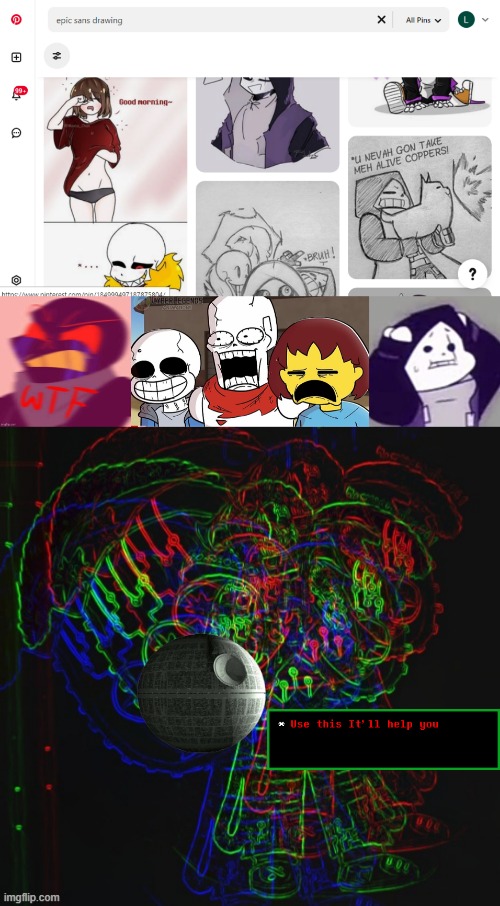 AH HELL NAW | image tagged in error sans wtf,sans papyrus and frisk shocked,epic sans scared,computer sans error form | made w/ Imgflip meme maker