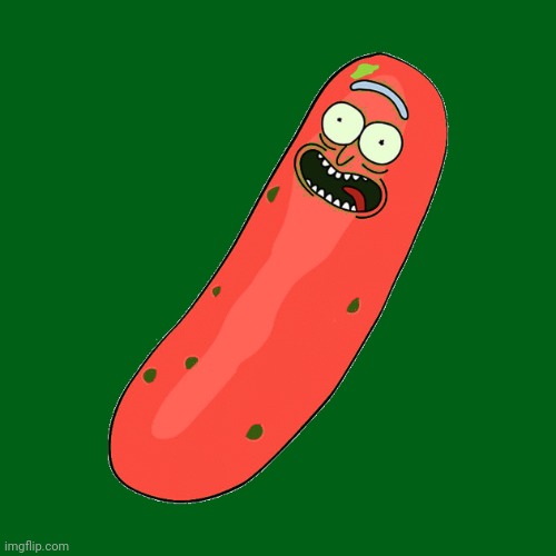 Red Pickle Rick | image tagged in red pickle rick | made w/ Imgflip meme maker