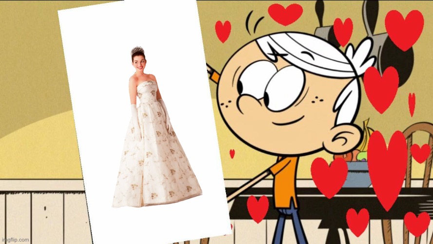 Lincoln's in Love with Princess Mia | image tagged in the loud house,nickelodeon,disney,disney princess,lincoln loud,in love | made w/ Imgflip meme maker