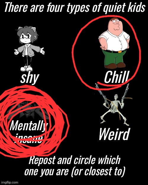 Four types of quiet kid | image tagged in four types of quiet kid | made w/ Imgflip meme maker