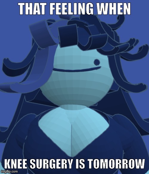 Blue Claire knee surgery | image tagged in blue claire knee surgery | made w/ Imgflip meme maker