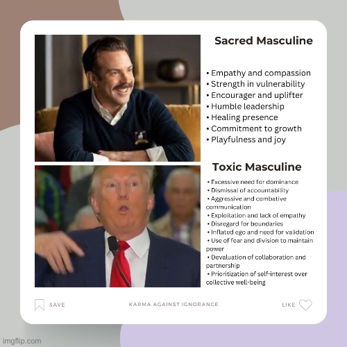 Sacred Masculine | image tagged in toxic masculinity | made w/ Imgflip meme maker