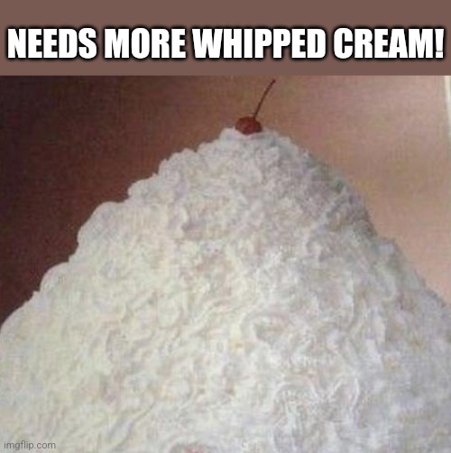 NEEDS MORE WHIPPED CREAM! | made w/ Imgflip meme maker