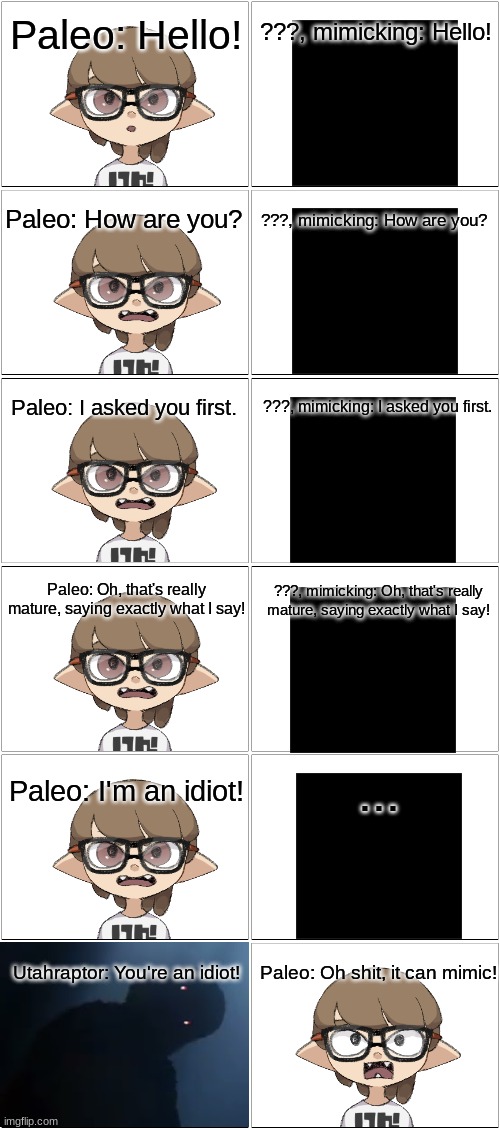 A mimicking utahraptor.mp3 | image tagged in comic | made w/ Imgflip meme maker