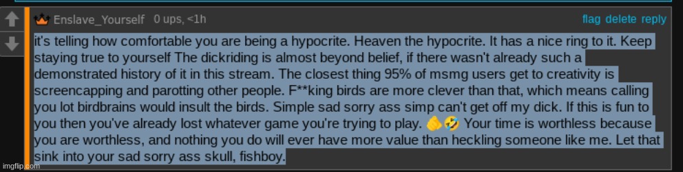 every time Hannibal makes a ridiculously long paragraph, we add to this copypasta | made w/ Imgflip meme maker