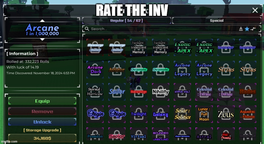 RATE THE INV | made w/ Imgflip meme maker