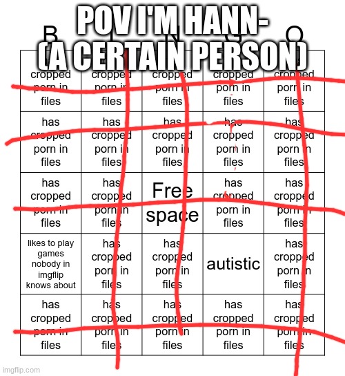 new bingo dropped | POV I'M HANN- (A CERTAIN PERSON) | image tagged in new bingo dropped | made w/ Imgflip meme maker