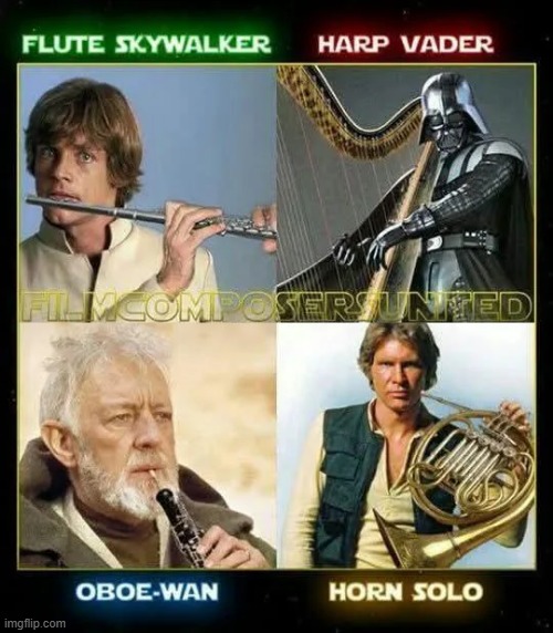 An Orchestra in a Galaxy Far, Far Away | image tagged in star wars | made w/ Imgflip meme maker