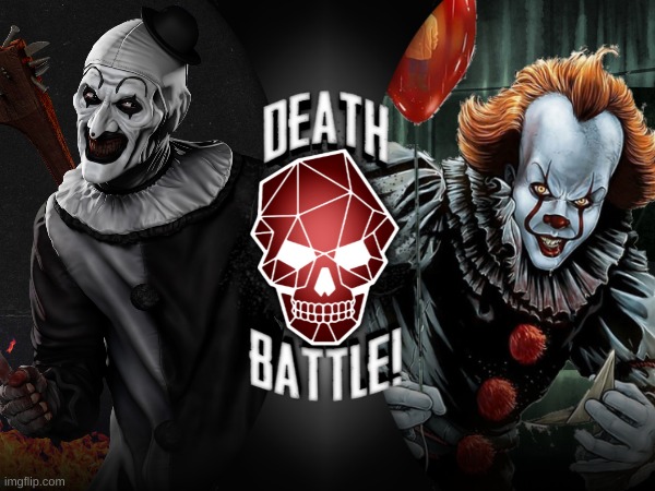 Art The Clown VS Pennywise (The 9th Circle/All Hallows' Eve/Terrifier VS IT [2017]) | image tagged in death battle,it,pennywise,art | made w/ Imgflip meme maker