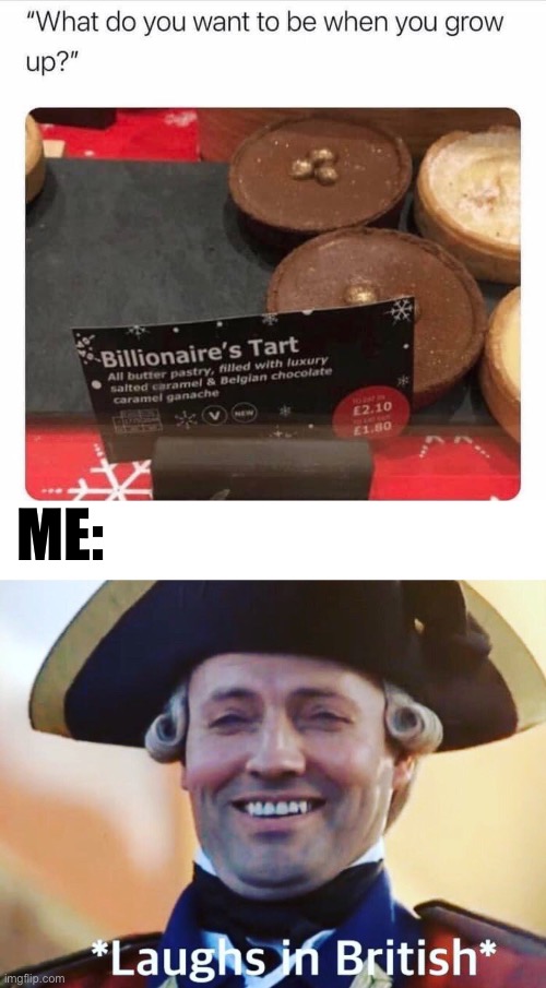 Billionaire | ME: | image tagged in laughs in british,bad pun,humour | made w/ Imgflip meme maker