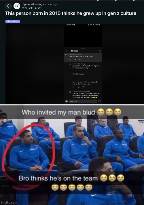 image tagged in bro thinks he's on the team | made w/ Imgflip meme maker
