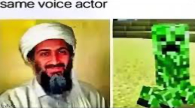 Same Voice Actor | image tagged in memes,funny,offensive,dark humor,osama bin laden | made w/ Imgflip meme maker